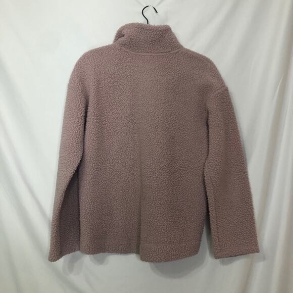Old Navy Blush Pink Pullover Teddy Bear Sweater Womens M Fuzzy Cozy Warm - Picture 7 of 8